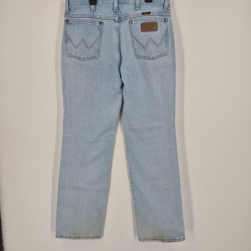 Wrangler 936GBH Cowboy Cut Slim Fit Light Wash Denim Jeans Mens 33x30